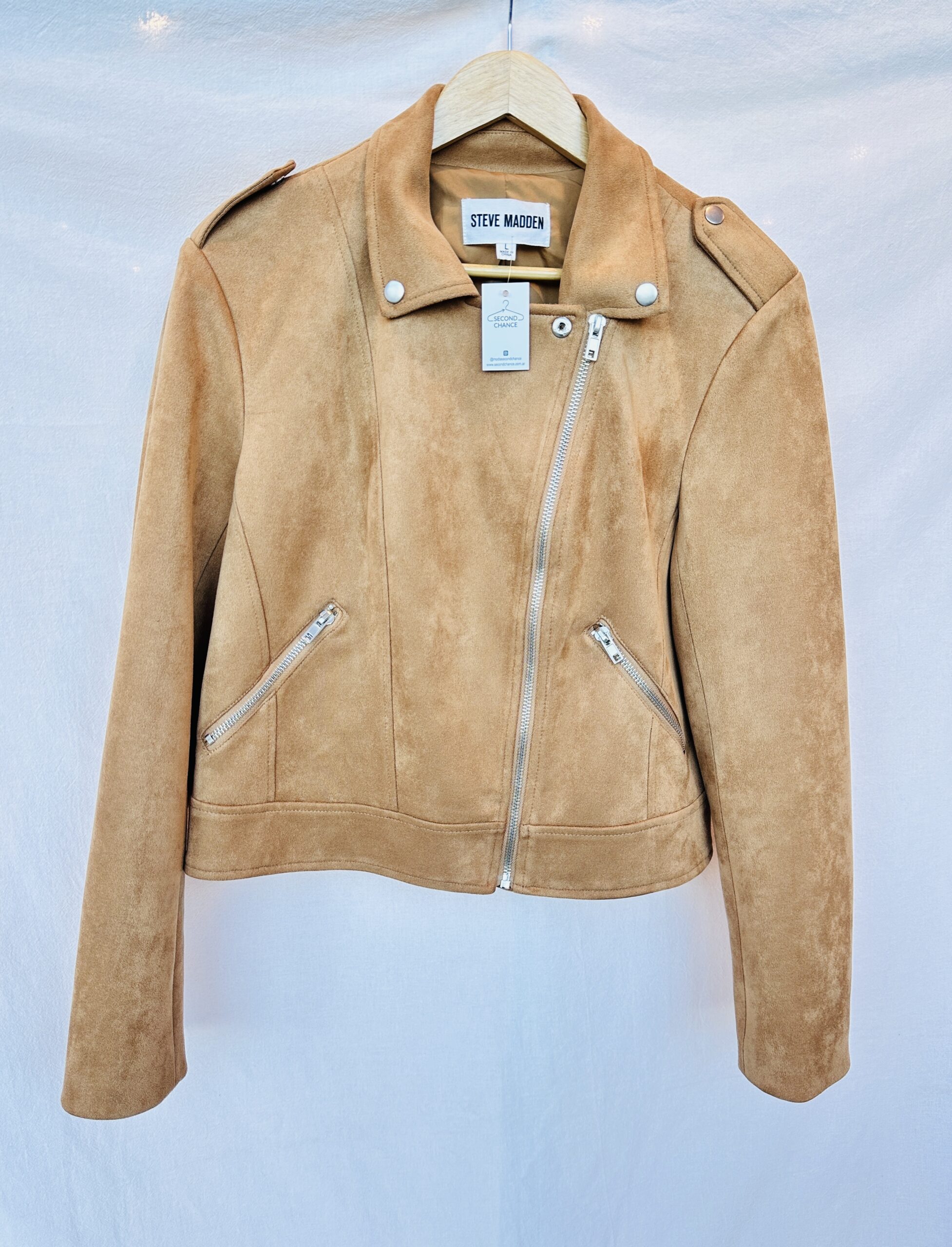 CHAQUETA MARRON DE GAMUZA STEVE MADDEN (L)