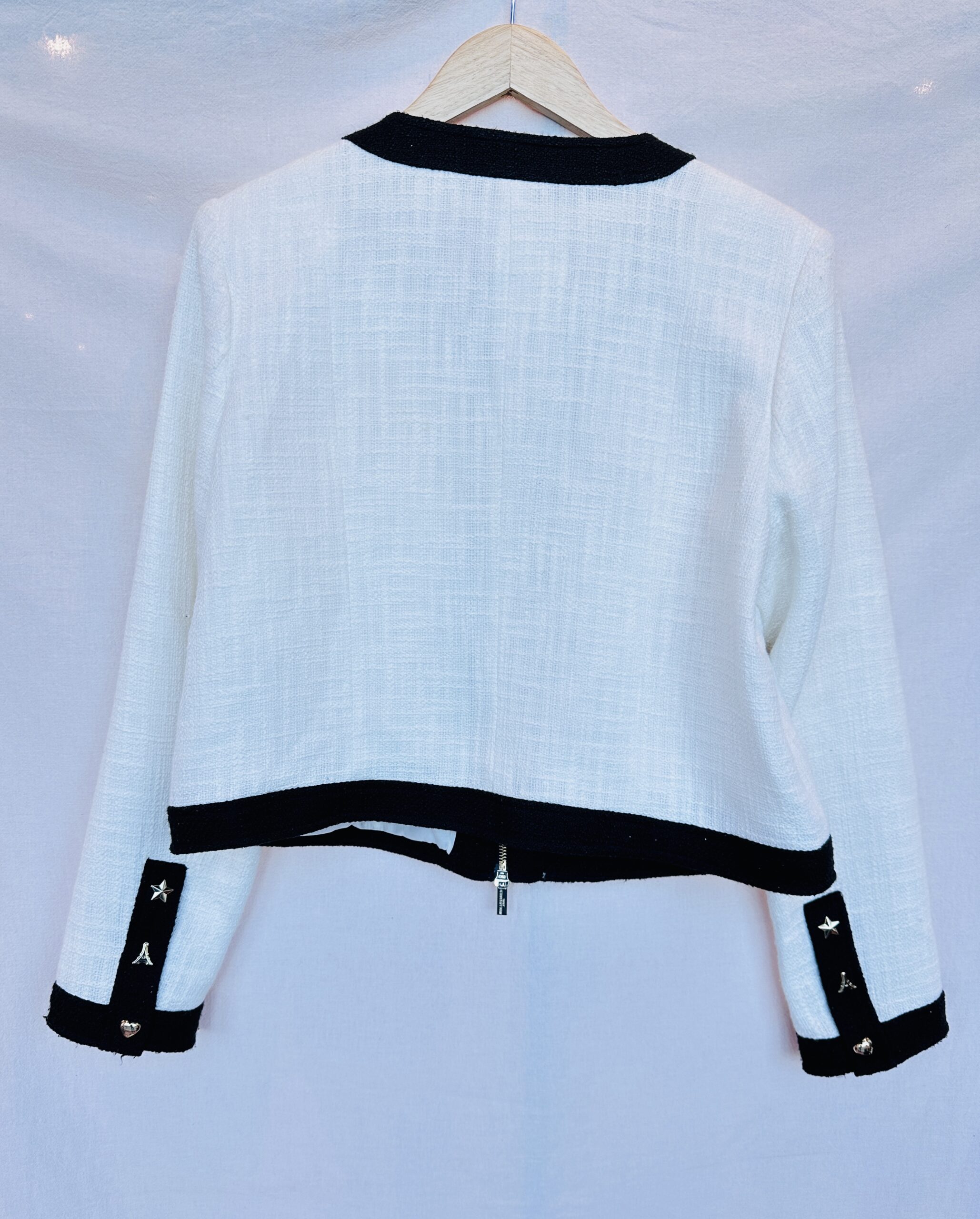 SACO DE PAÑO BLANCO Y NEGRO KARL LAGERFELD (L) - Imagen 2