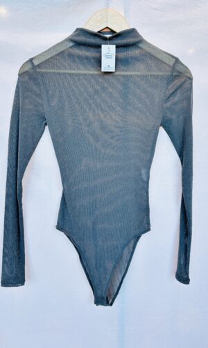 BODY GRIS TRANSPARENTE ZARA (M)