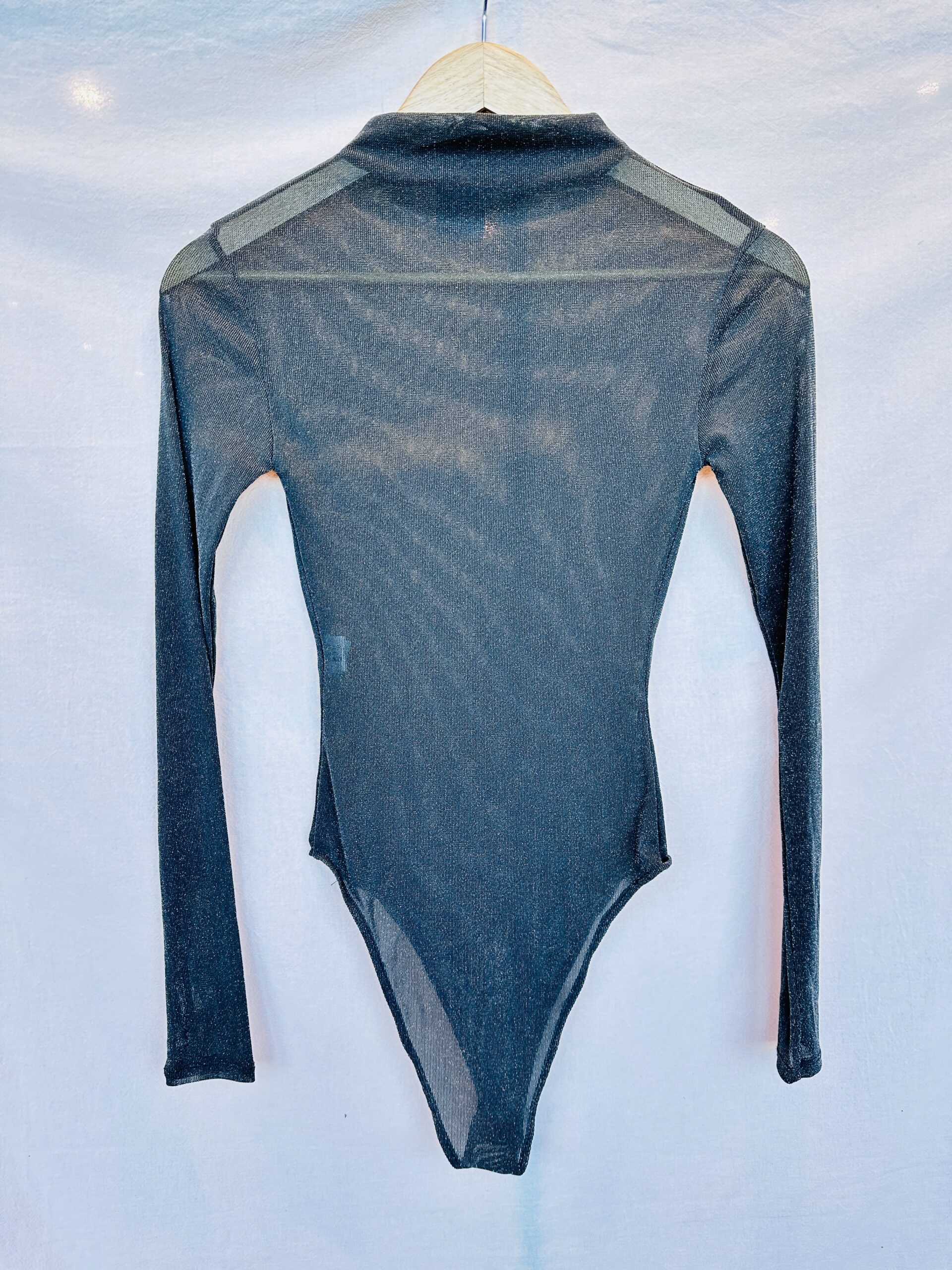 BODY GRIS TRANSPARENTE ZARA (M) - Imagen 2