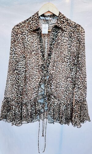 CAMISA TRANSPARENTE ANIMAL PRINT ZARA (M)