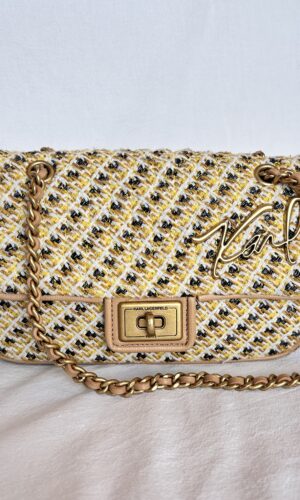 CARTERA FLAP BAG TEJIDA KARL LAGERFELD