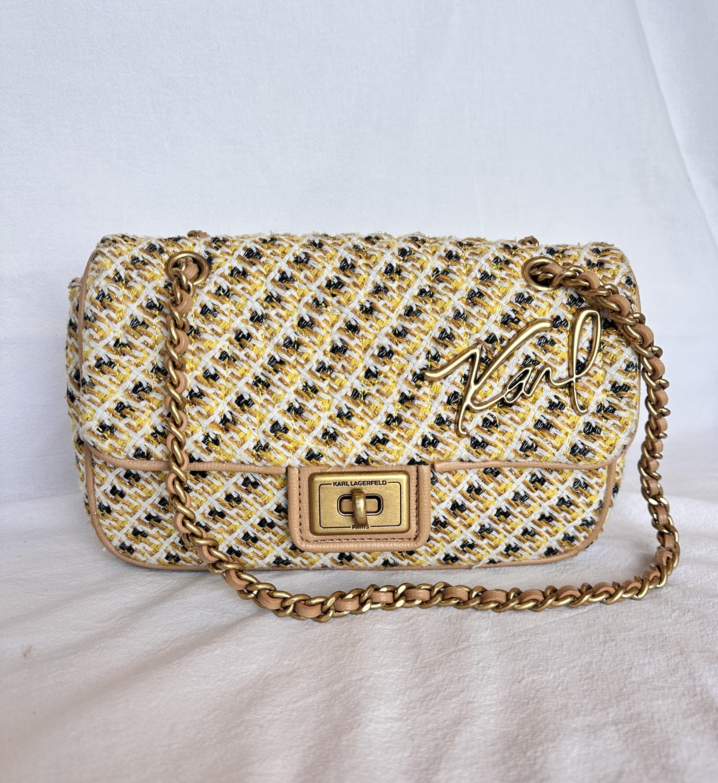 CARTERA FLAP BAG TEJIDA KARL LAGERFELD