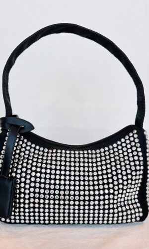 MINI BAG NEGRA +STRASS