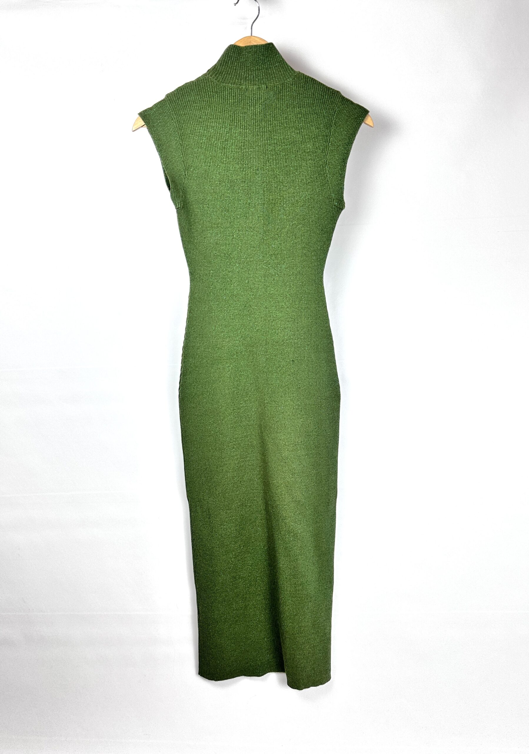 VESTIDO DE HILO GRUESO VERDE ZARA (M) - Imagen 3