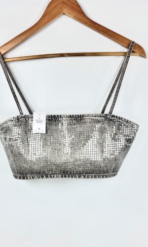 TOP DE JEAN + BRILLOS ZARA (M)