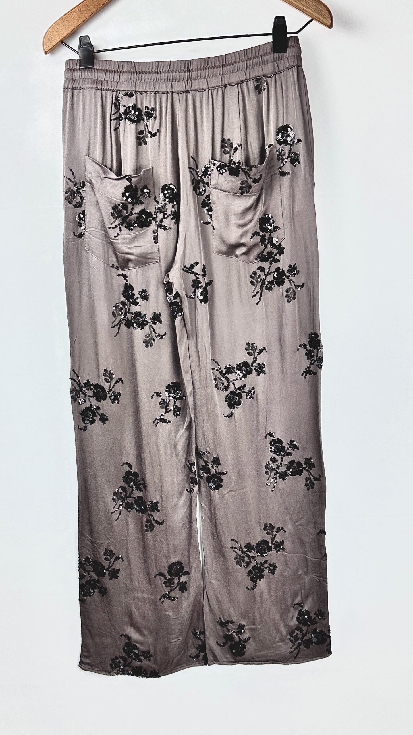 PANTALON LIVIANO GRIS + LENTEJUELAS ZARA (S) - Imagen 3