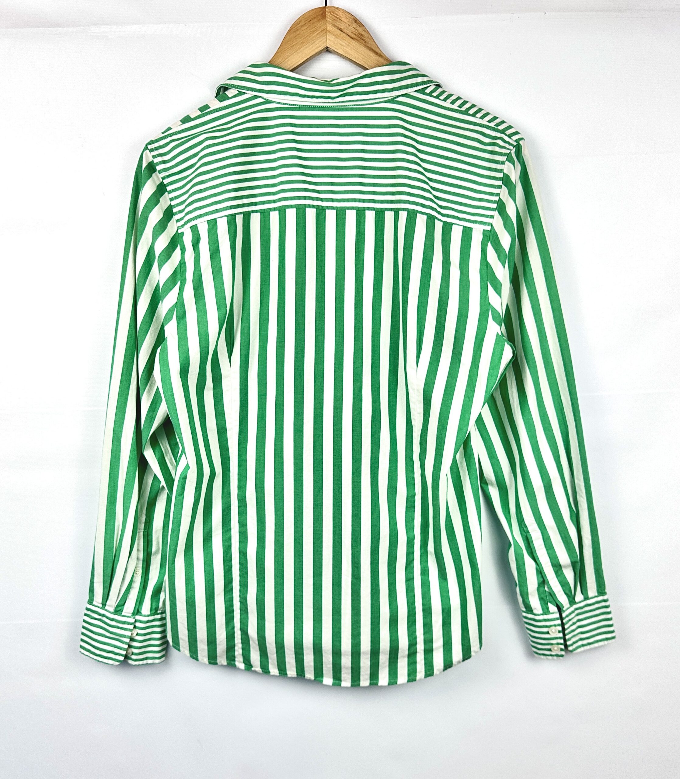 CAMISA A RAYAS VERDE Y BLANCA J. CREW (L) - Imagen 3