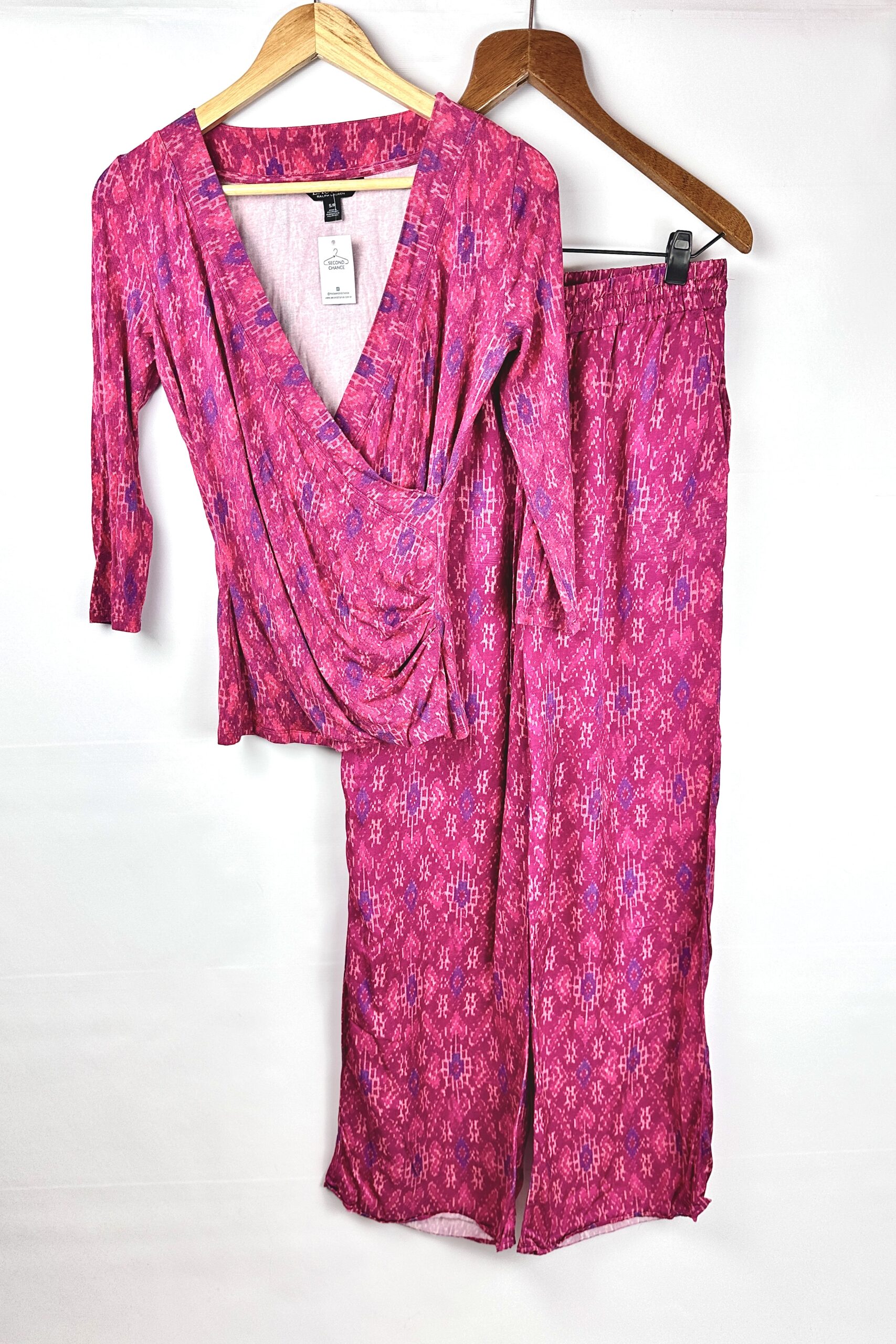 SET REMERA + PANTALON LIVIANO ESTAMPADOS RALPH LAUREN (M)