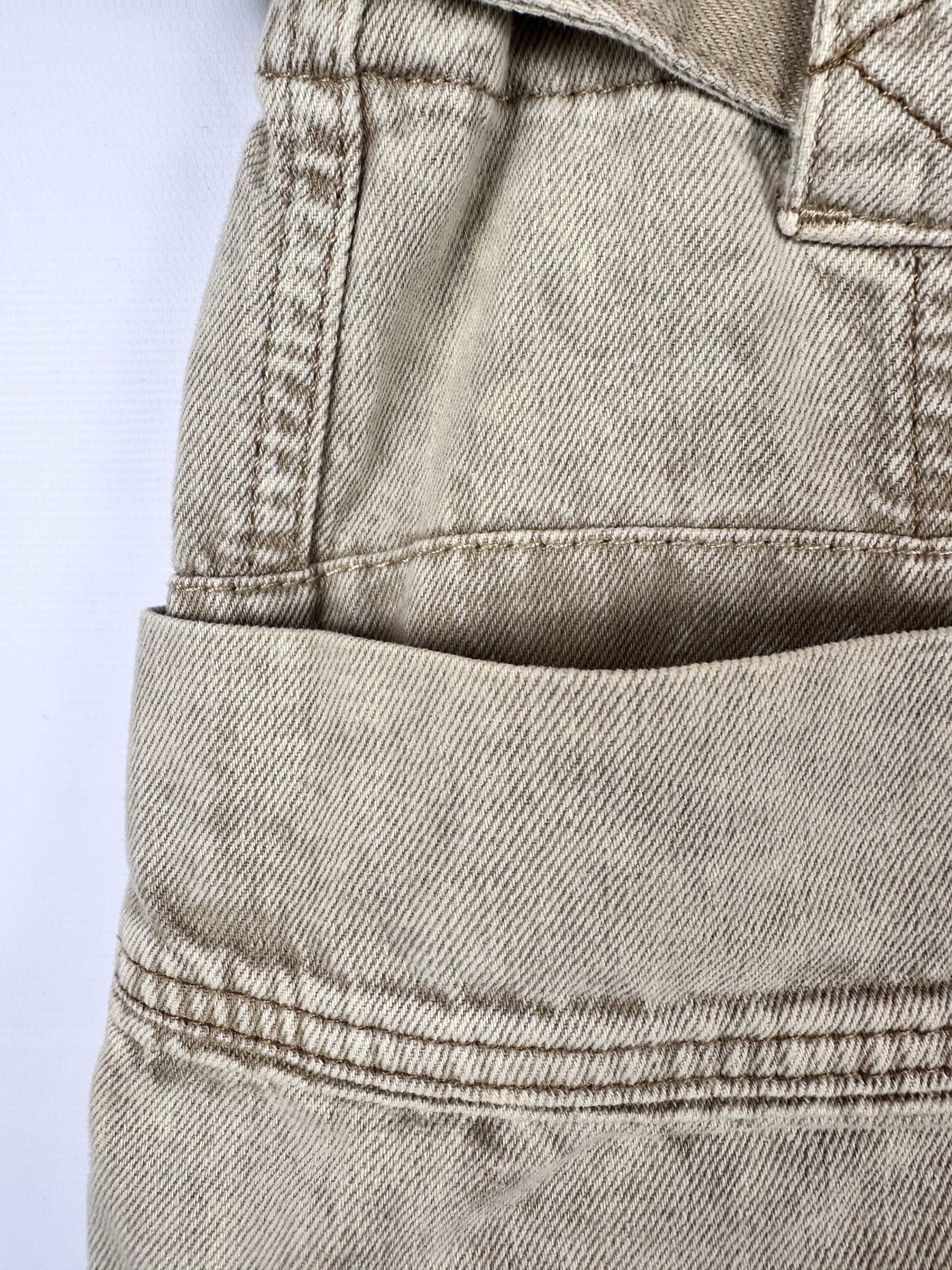 JEAN BABUCHA FREE PEOPLE BOTONES DELANTEROS BEIGE (M) - Imagen 2