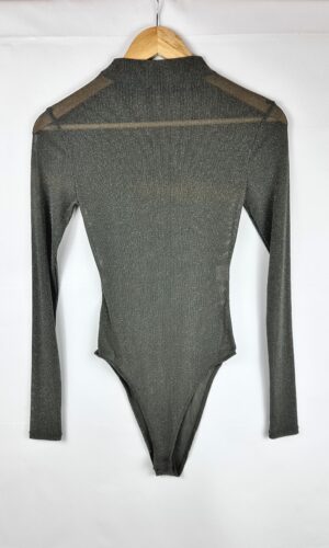 BODY GRIS TRANSPARENTE ZARA (M)