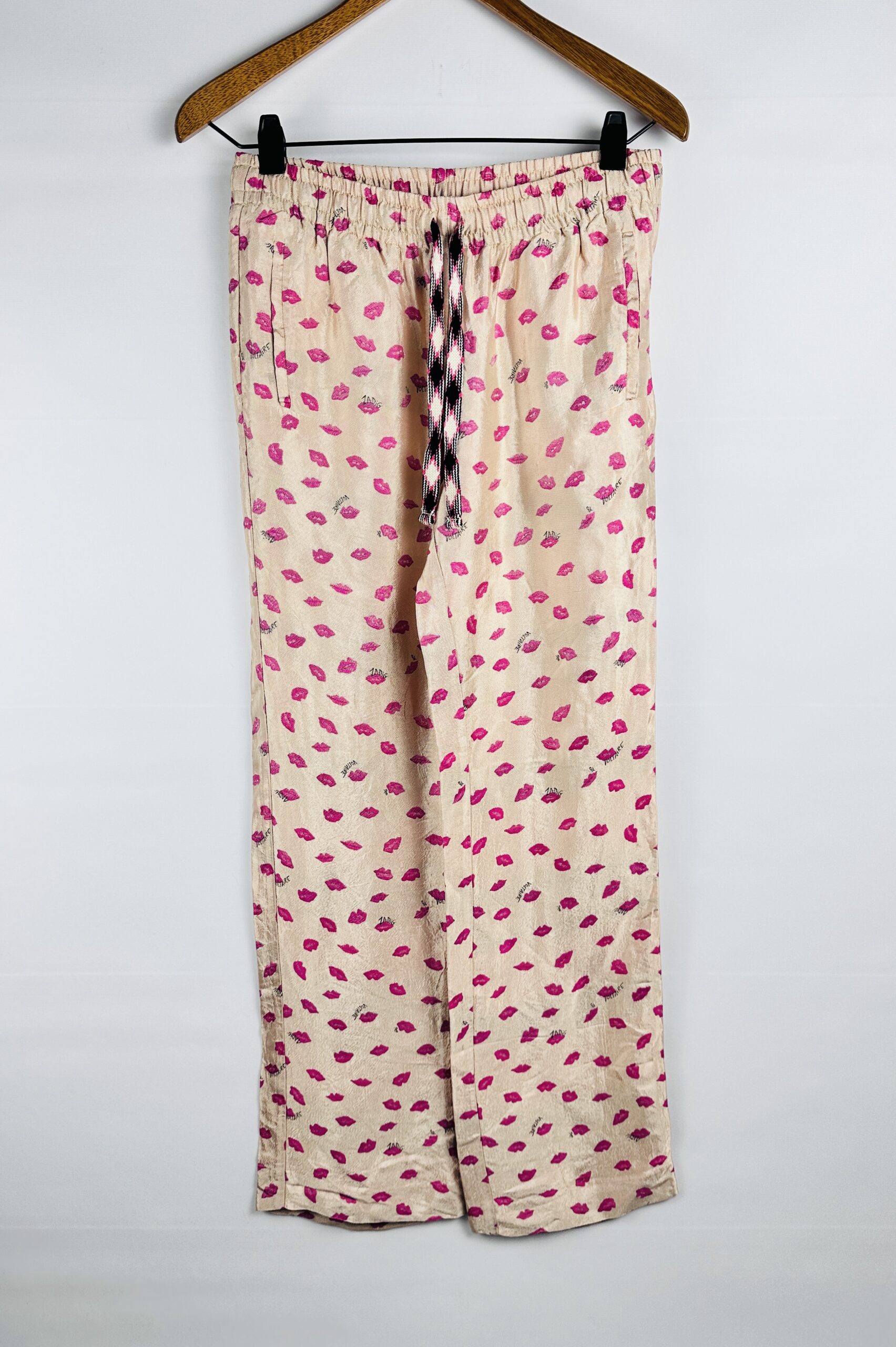 PANTALON PIJAMA ROSA+ ESTAMPA BESOS ZADIG & VOLTAIRE (M)