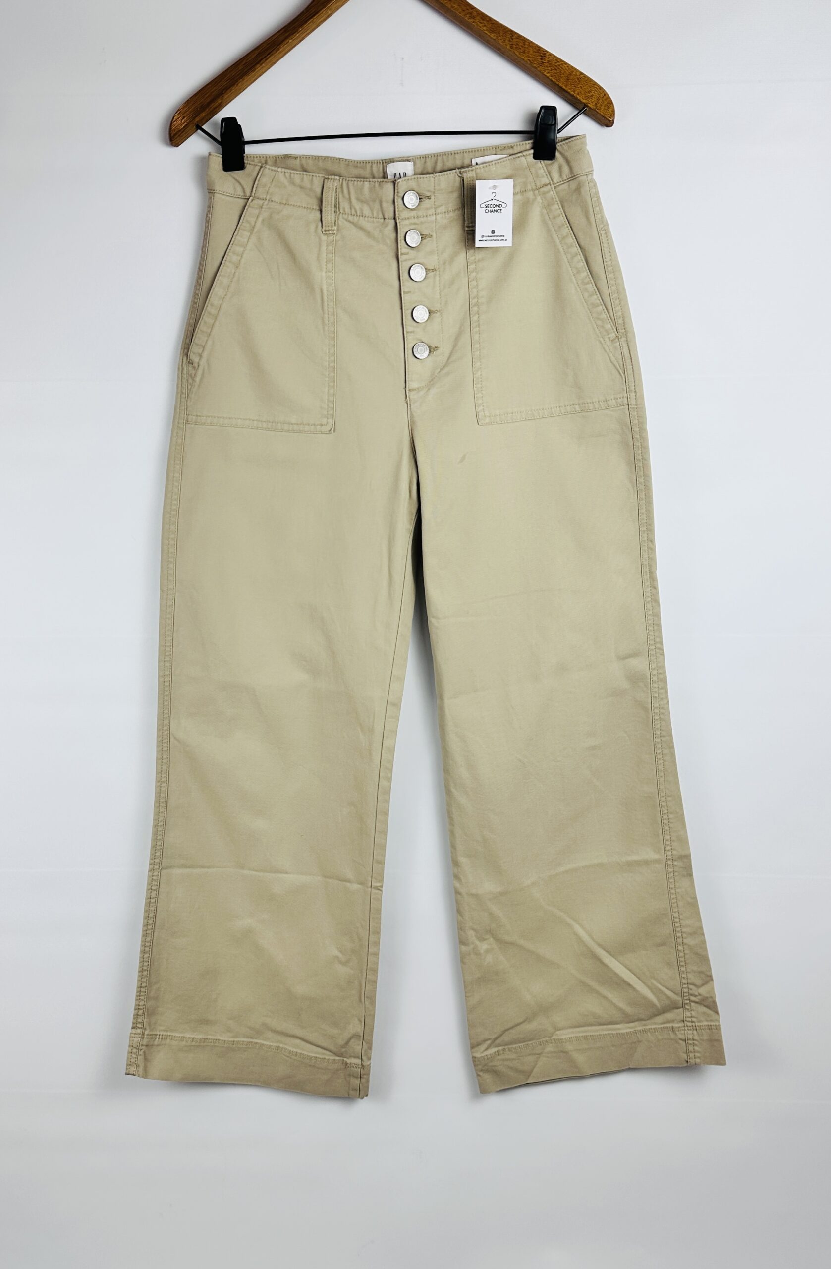 PANTALON WIDE LEG GAP BEIGE (M)
