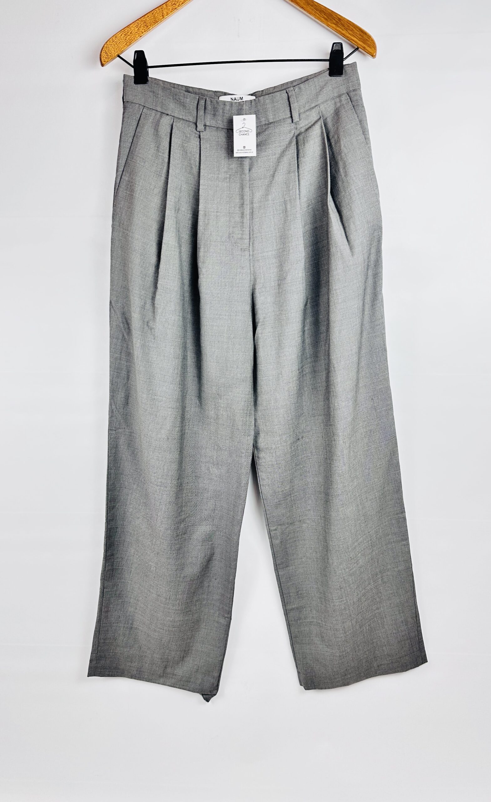 PANTALON SASTRERO WIDE LEG NAUM GRIS (M)