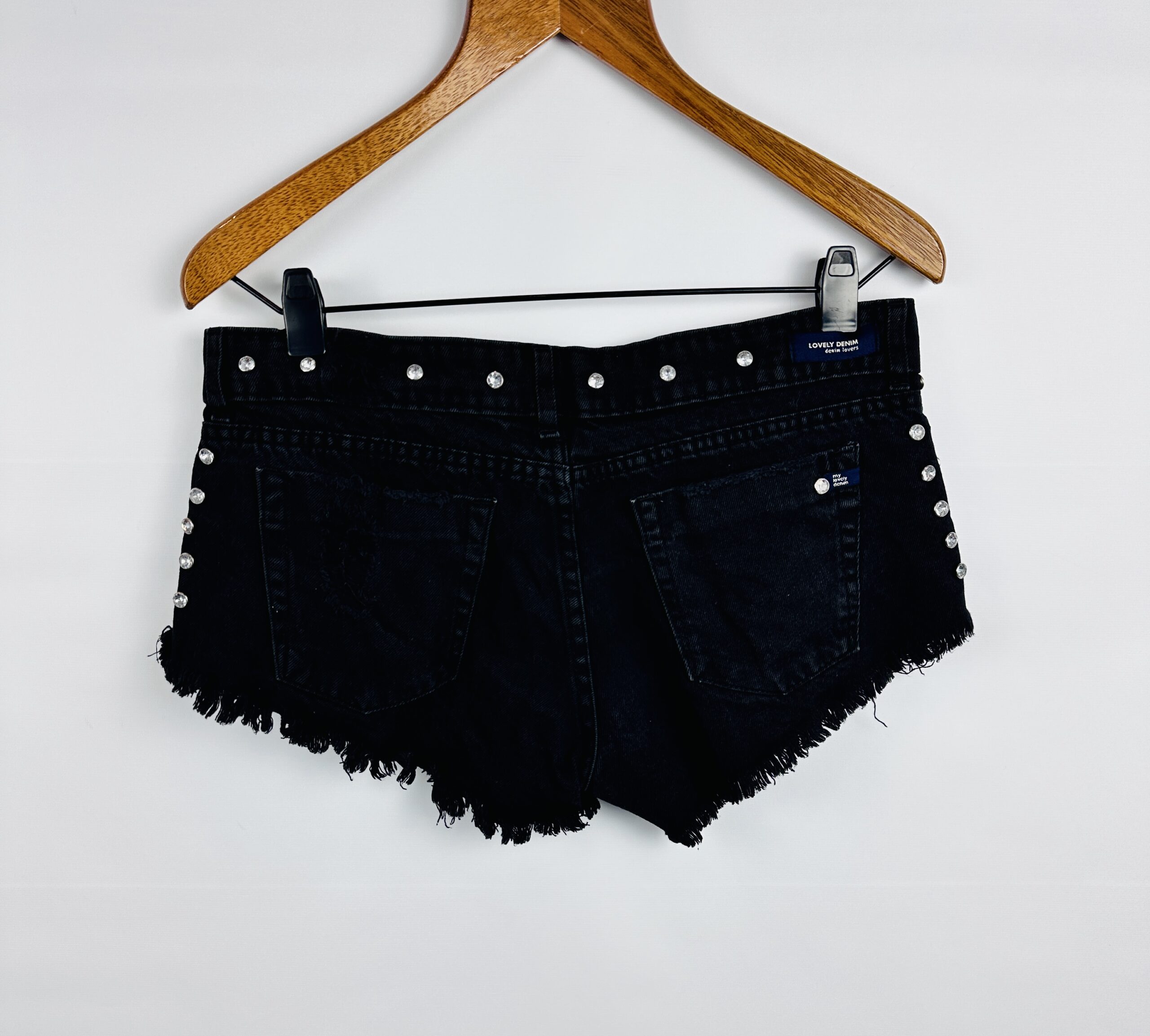SHORT NEGRO DE JEAN + STRASS LOVELY DEMIN(S) - Imagen 3