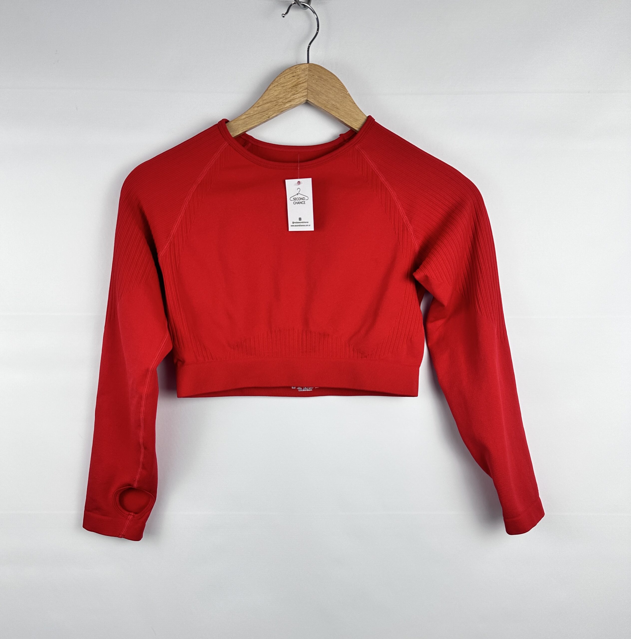 SET DEPORTIVO TOP MANGA LARGA + CALZA ROJO SIN MARCA (M) - Imagen 3