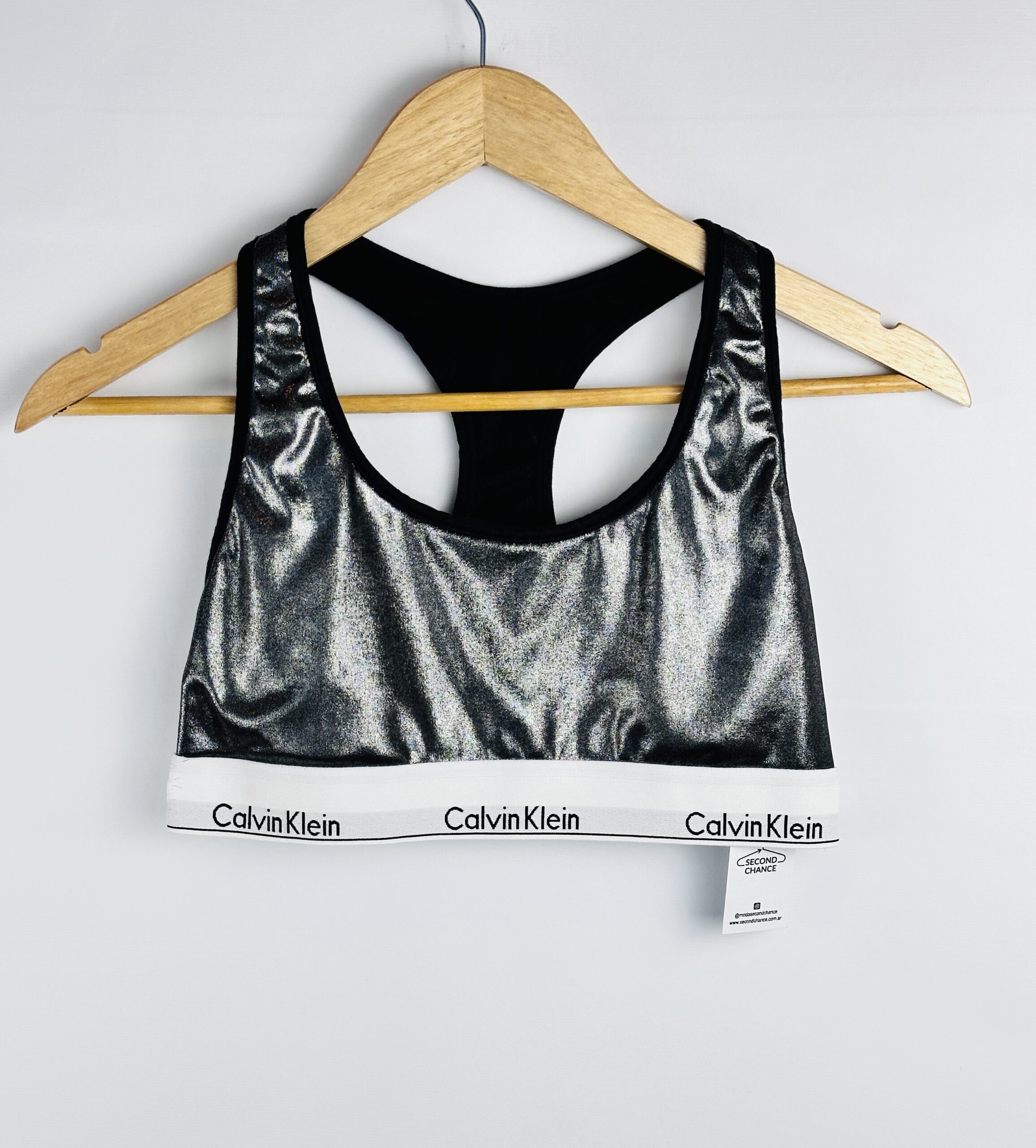 TOP PLATEADO CALVIN KLEIN (L)