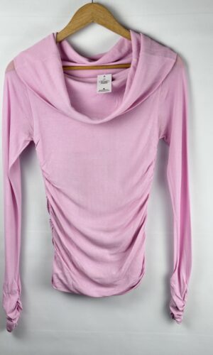 CAMISETA ROSA HOMBRO DESCUBIERTO CON FRUNCE ROSA ZARA (M)