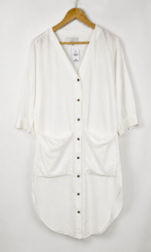 CAMISA BLANCA DE LINO TIPO TUNICA MISHKA (S)