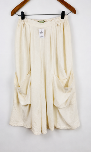 PANTALON WIDE LEG DE LINO JUSTA PETRA (S/M)