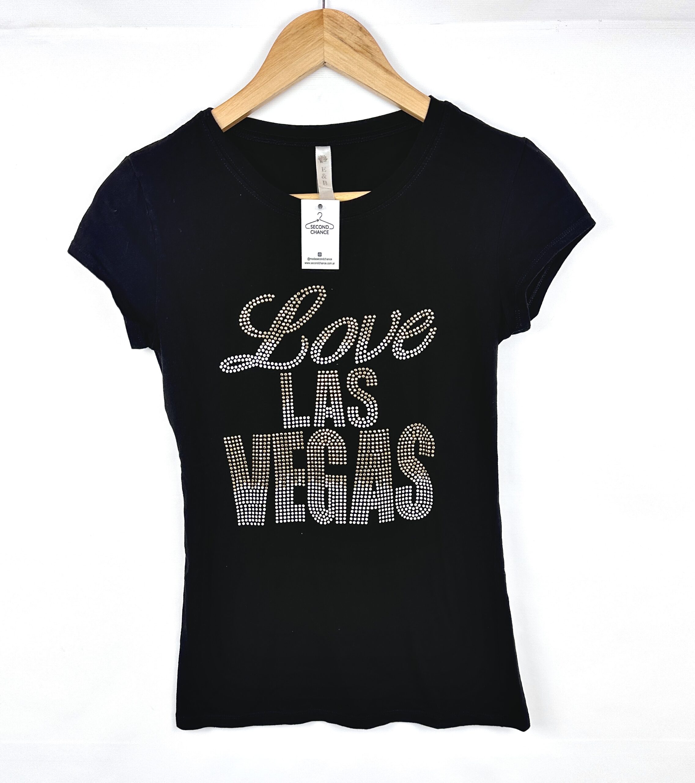 REMERA NEGRA LAS VEGAS E&B (S)