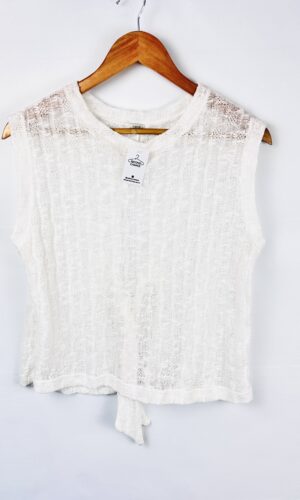 REMERA DE HILO ESPALDA DESCUBIERTA AMOR SUPREMO (M)