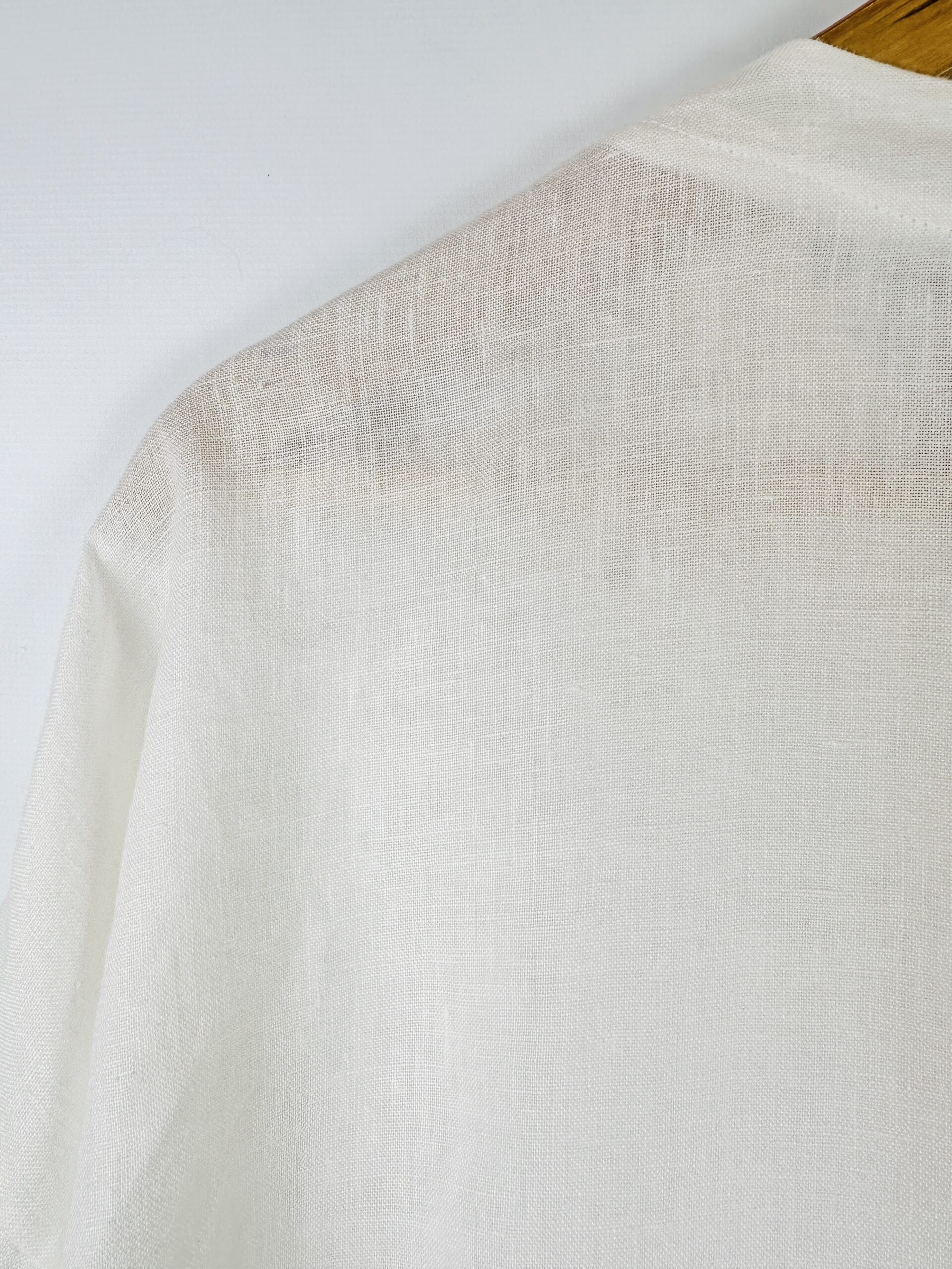 CAMISA BLANCA DE LINO TIPO TUNICA MISHKA (S) - Imagen 2