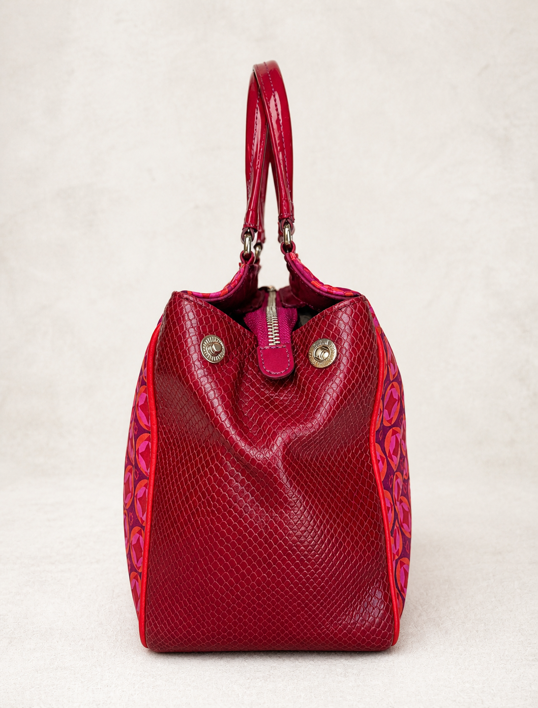 CARTERA DE CUERO ESTAMPADA + CIRCULOS RETRO JACKIE SMITH - Imagen 2