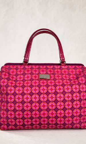 CARTERA DE CUERO ESTAMPADA + CIRCULOS RETRO JACKIE SMITH