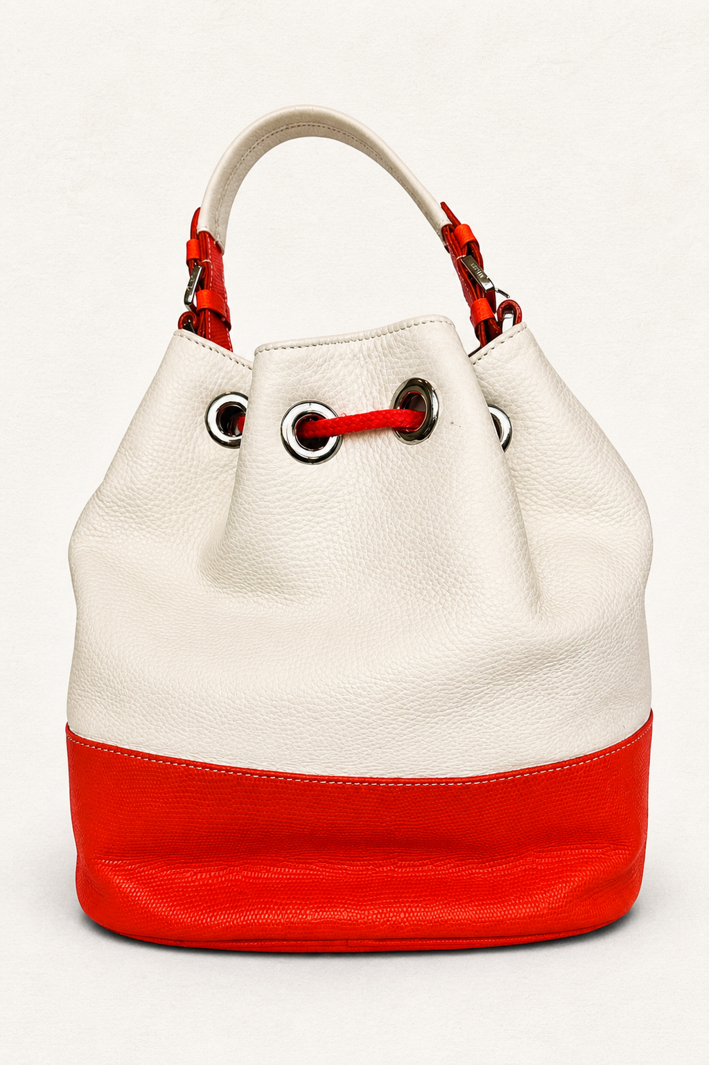 CARTERA DE CUERO CREMA Y CORAL JACKIE SMITH - Imagen 2