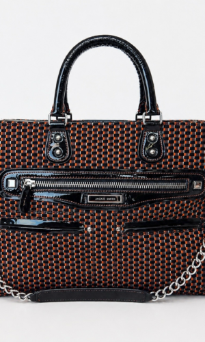 CARTERA DE CUERO REVESTIDA EN JACKARD JACKIE SMITH