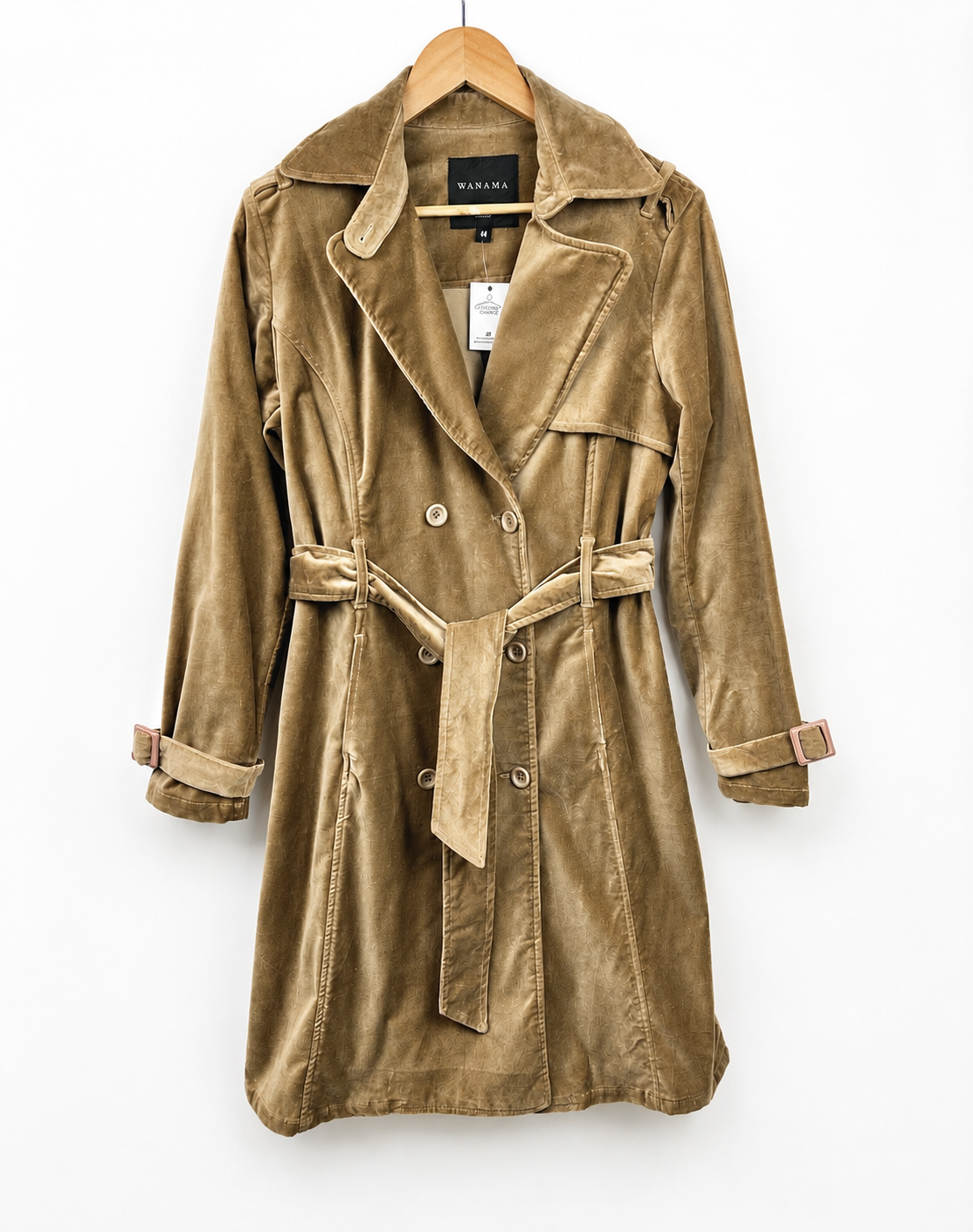 TRENCH GABARDINA EFECTO ATERCIOPELADO WANAMA (M)