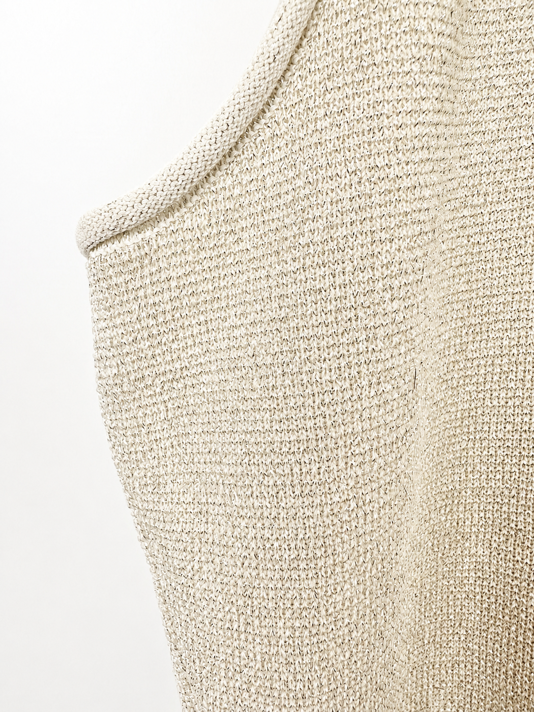 MUSCULOSA CREMA + BRILLOS ZARA NUEVA CON ETIQUETA (M) - Imagen 2