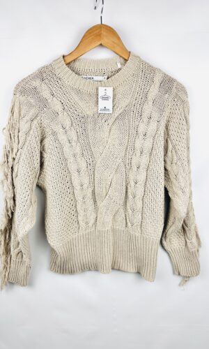 SWEATER CRUDO + FLECOS CHER (M)