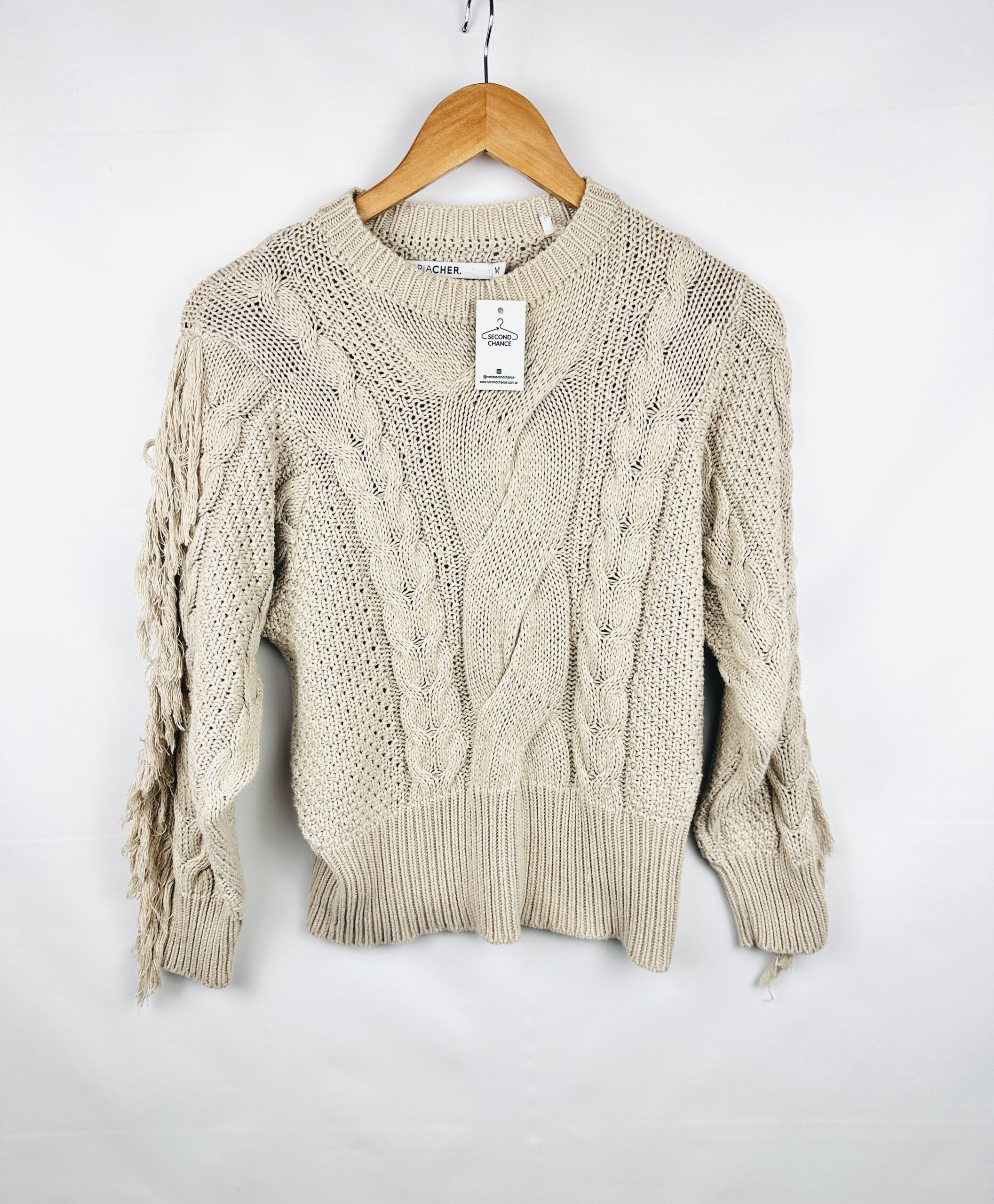 SWEATER CRUDO + FLECOS CHER (M)