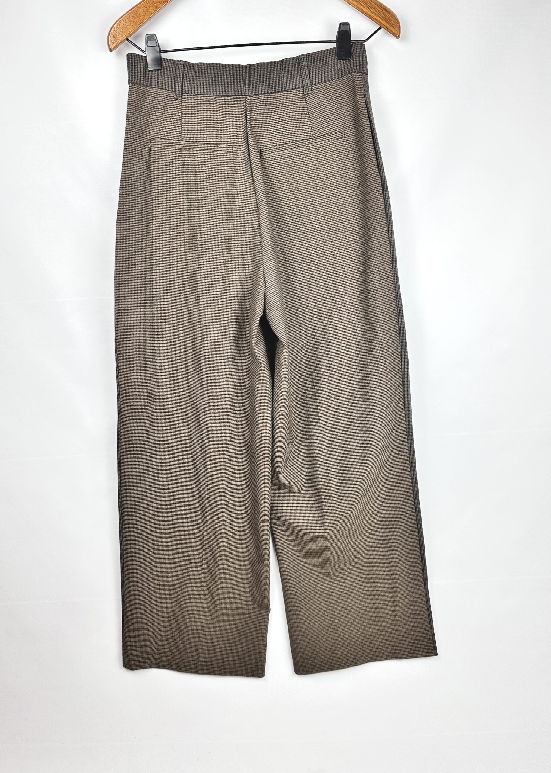 PANTALON DE VESTIR CUADRILLE BICOLOR ZARA (S) - Imagen 3