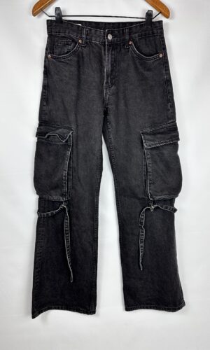 JEAN CARGO RIGIDO NEGRO ZARA (S)