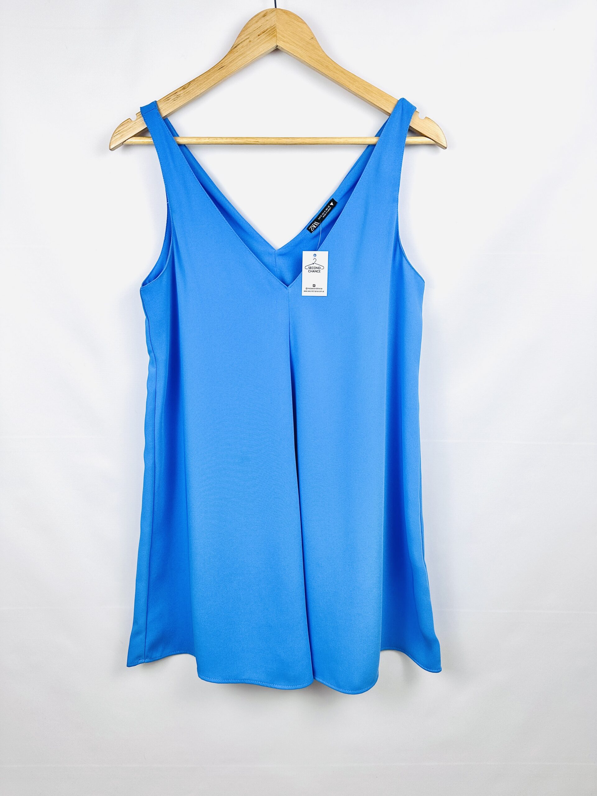 VESTIDO CELESTE ZARA (S