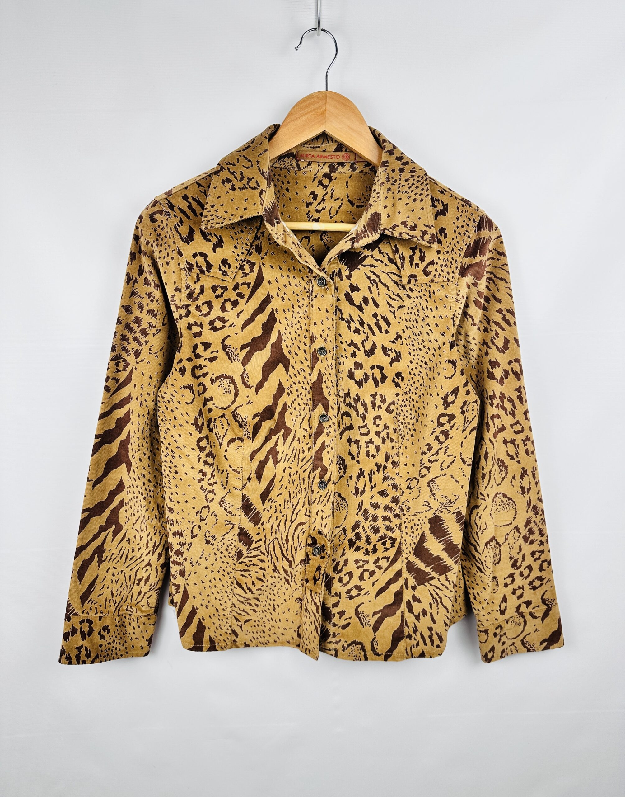 CAMISA GABARDINA ELASTIZADA ANIMAL PRINT MIRTA ARMESTO (M)