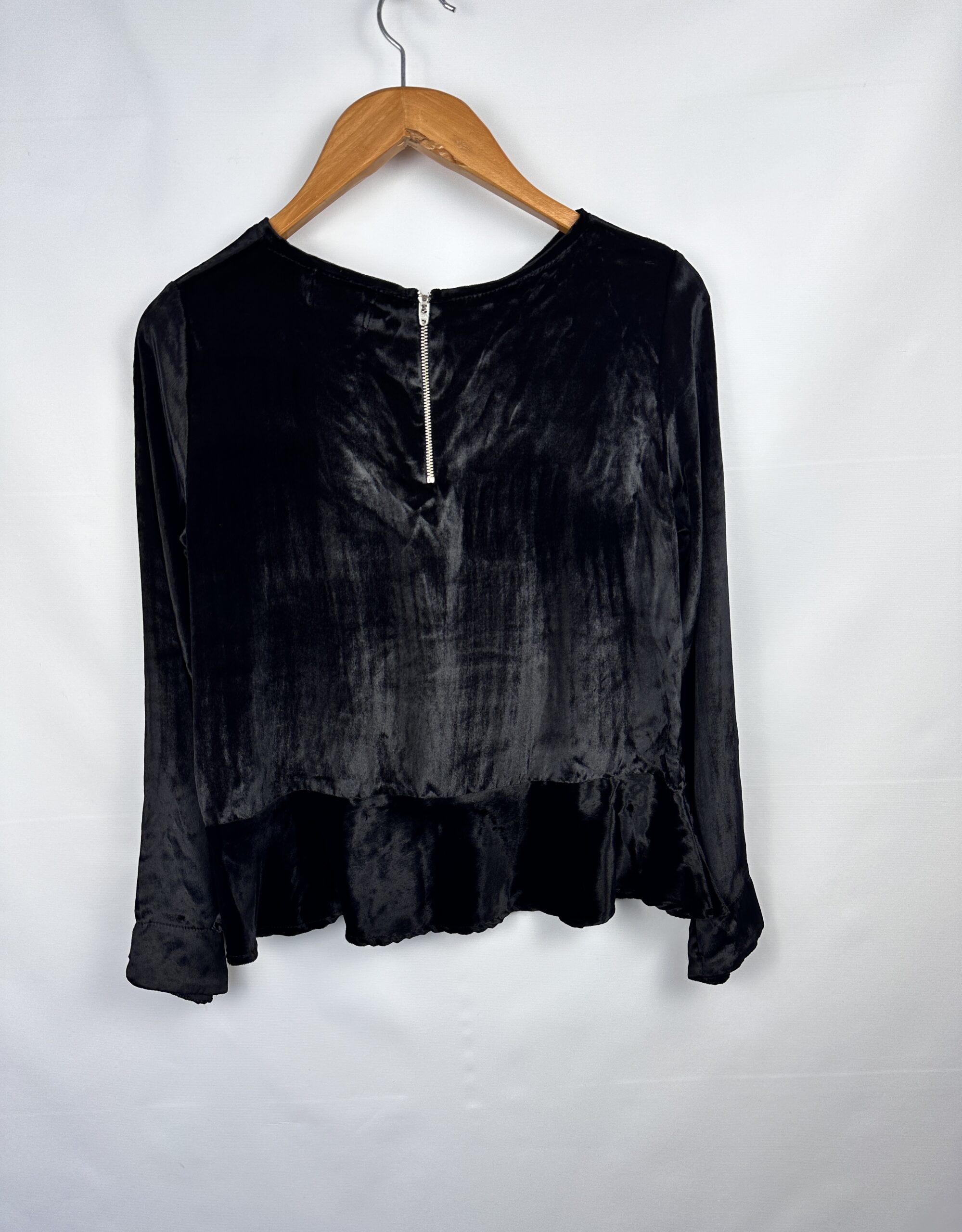 BLUSA NEGRA SEDA BENITO NUEVA CON ETIQUETA (M) - Imagen 3