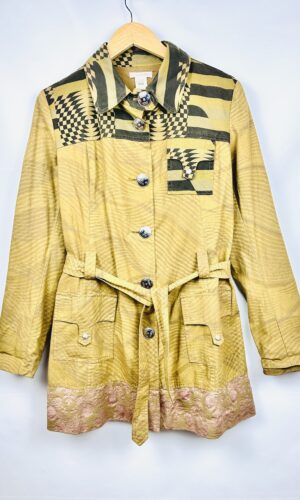 TRENCH MOSTAZA CON CINTURON CUSTO BARCELONA (M)