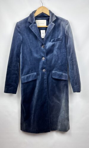 TAPADO AZUL GABARDINA EFECTO ATERCIOPELADO AKIABARA (S)