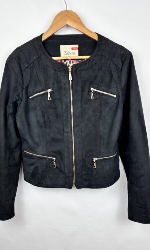 CAMPERA NEGRA CUERO SINTETICO KELYNA PARIS (L)
