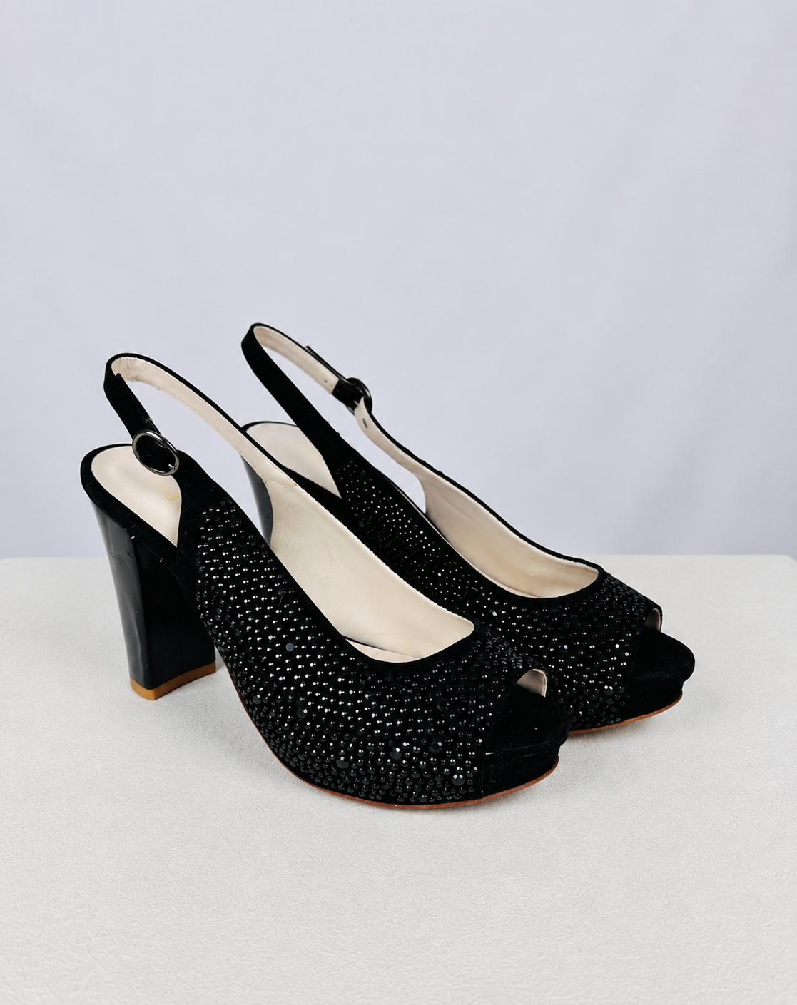 ZAPATOS NEGROS DE FIESTA + STRASS PIGALLE (38)