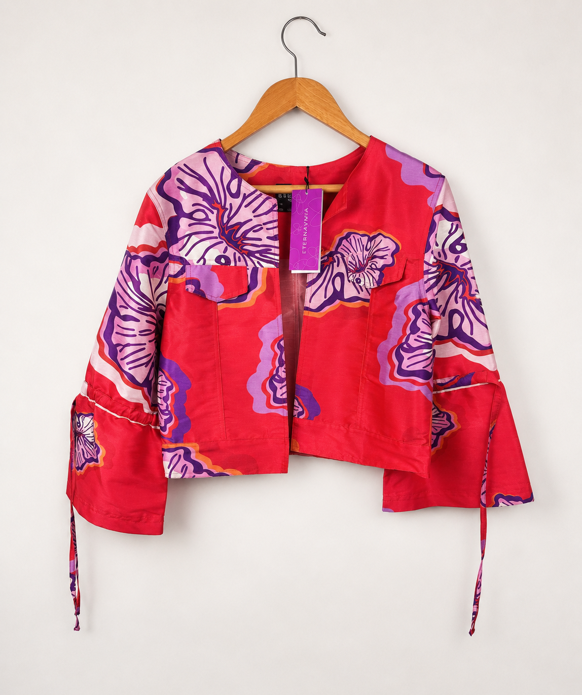 TUNICA TIPO KIMONO CORTA ESTAMPADA (M)
