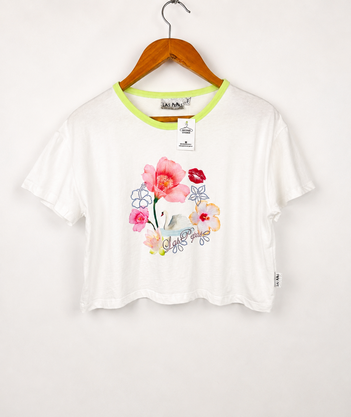 TOP BLANCO ESTAMPA + STRASS LAS PEPAS (L)
