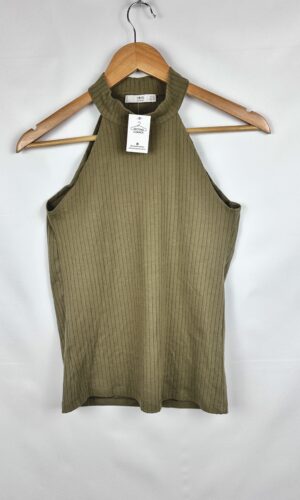 MUSCULOSA VERDE OLIVA MANGO (S)