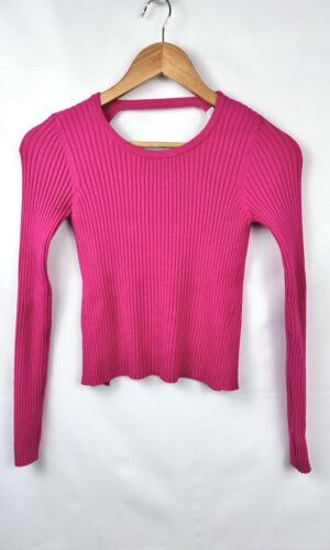 SWEATER ESPALDA DESCUBIERTA ROSA CHICLE ZARA (M)