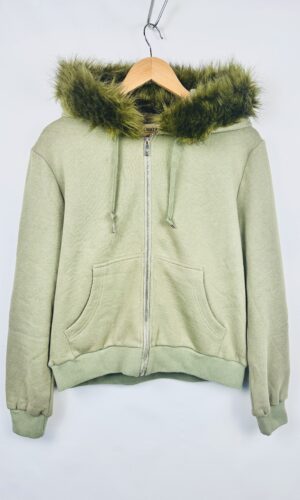 CAMPERA VERDE + CAPUCHA PELUDITO 47 STREET (M)