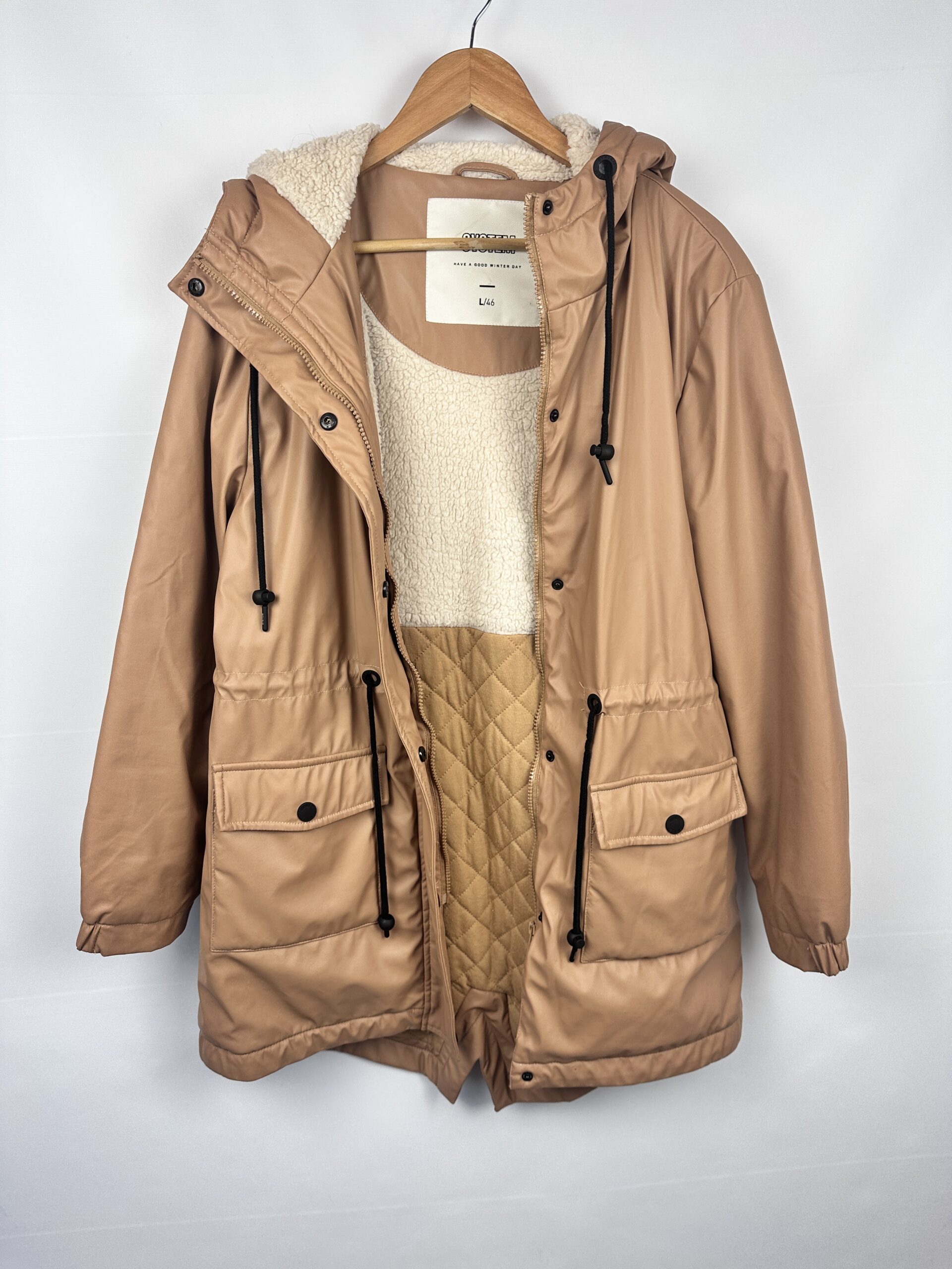 CAMPERA PARKA ENGOMADA MARRON SYSTEM (L) - Imagen 3